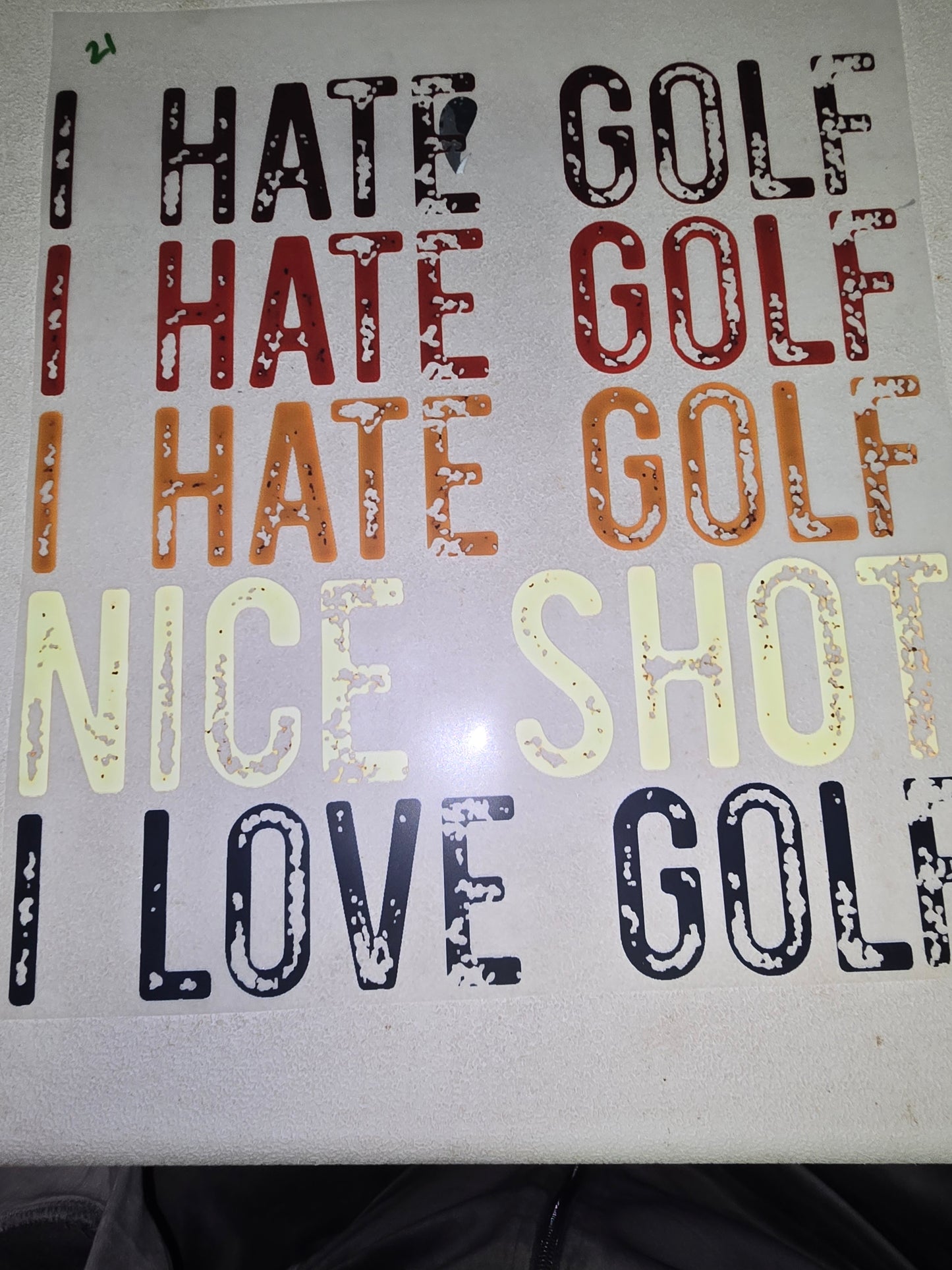 Heat Transfers - Golf, Bowling, Darts, Billards ext.
