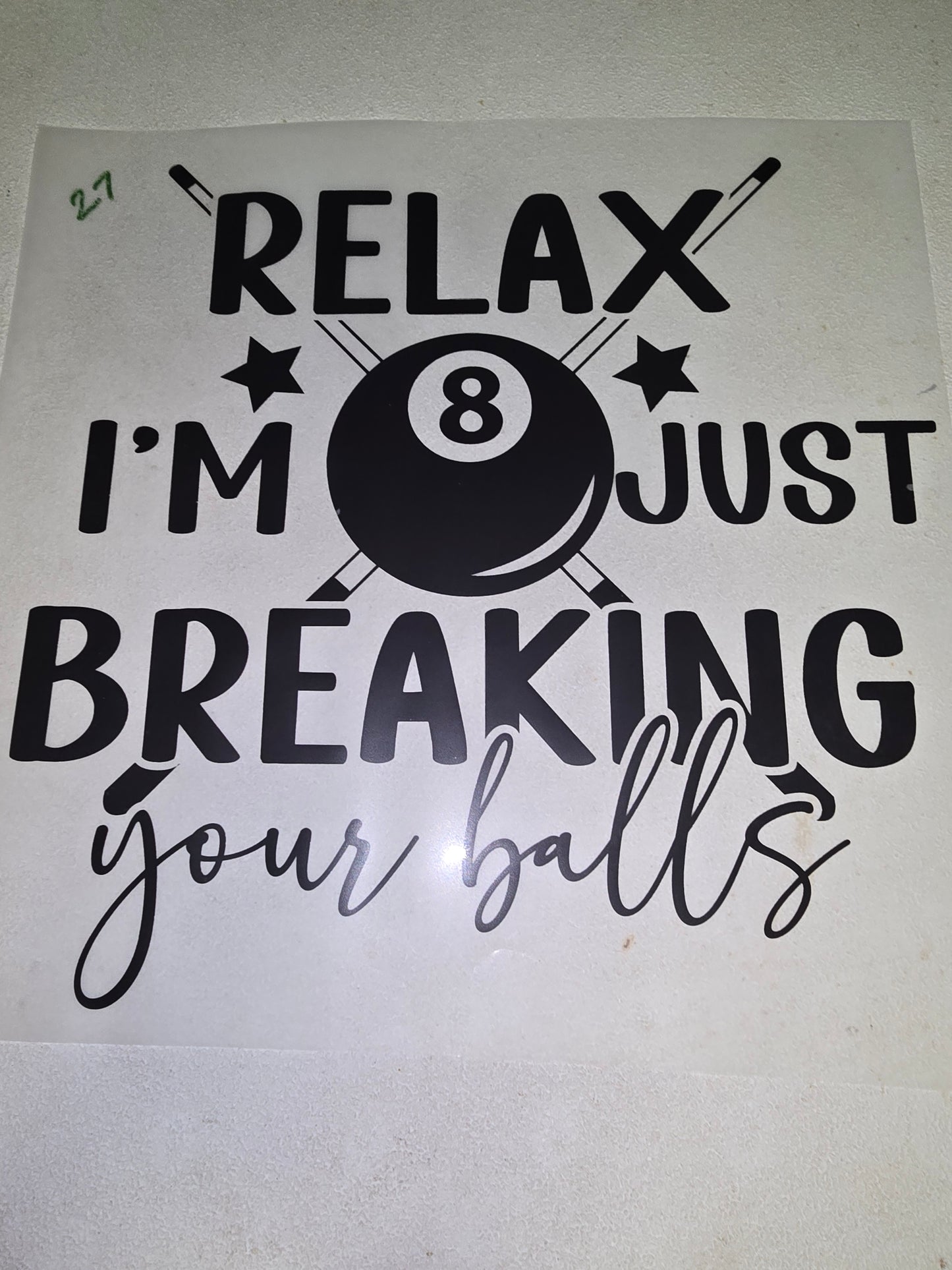 Heat Transfers - Golf, Bowling, Darts, Billards ext.