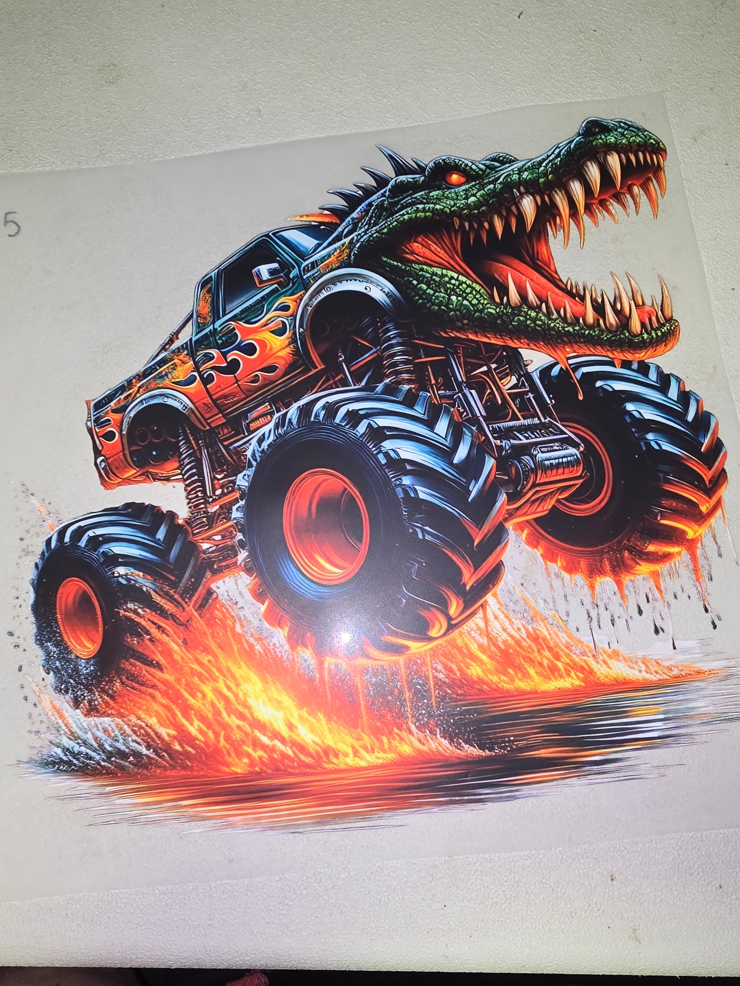 Heat Transfer - Kids Monster Trucks, Construction Vehicles