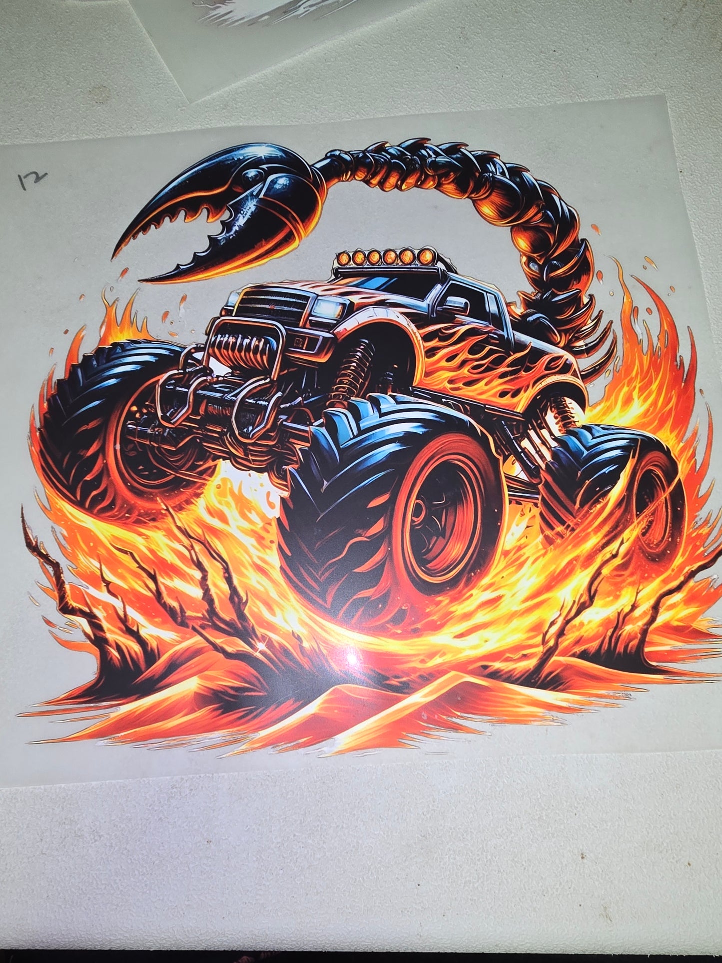 Heat Transfer - Kids Monster Trucks, Construction Vehicles