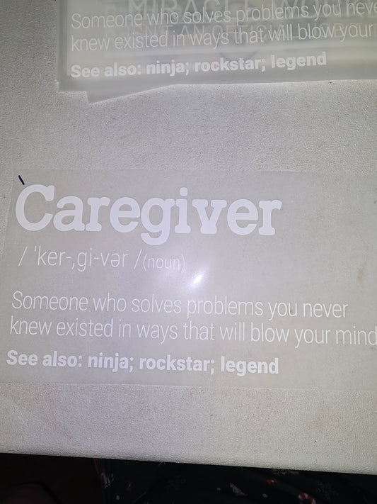 Heat Transfer - Caregiver, Vet, Dental, RT, ST, OT