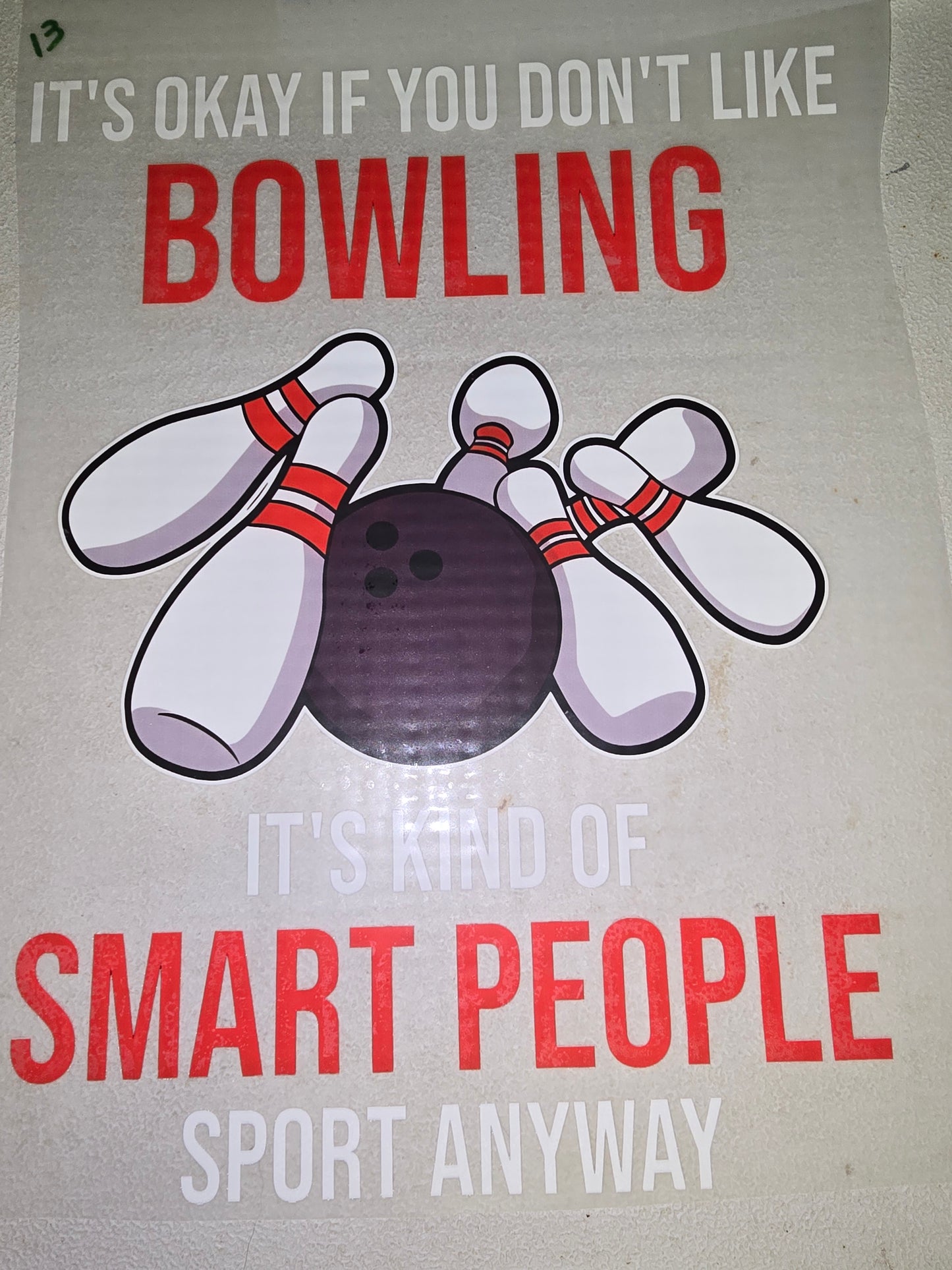 Heat Transfers - Golf, Bowling, Darts, Billards ext.