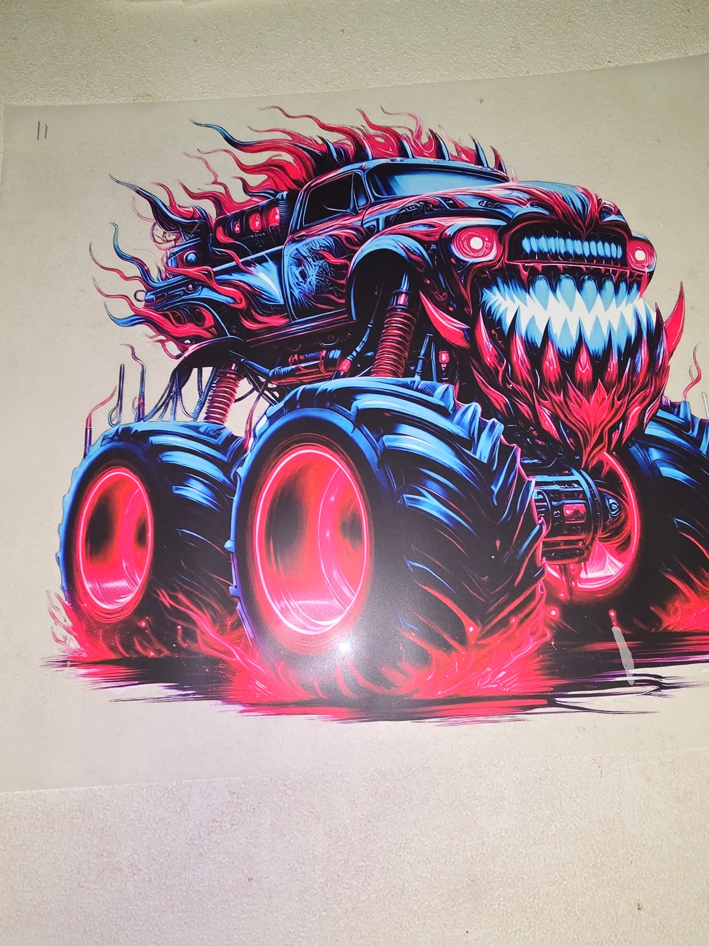 Heat Transfer - Kids Monster Trucks, Construction Vehicles