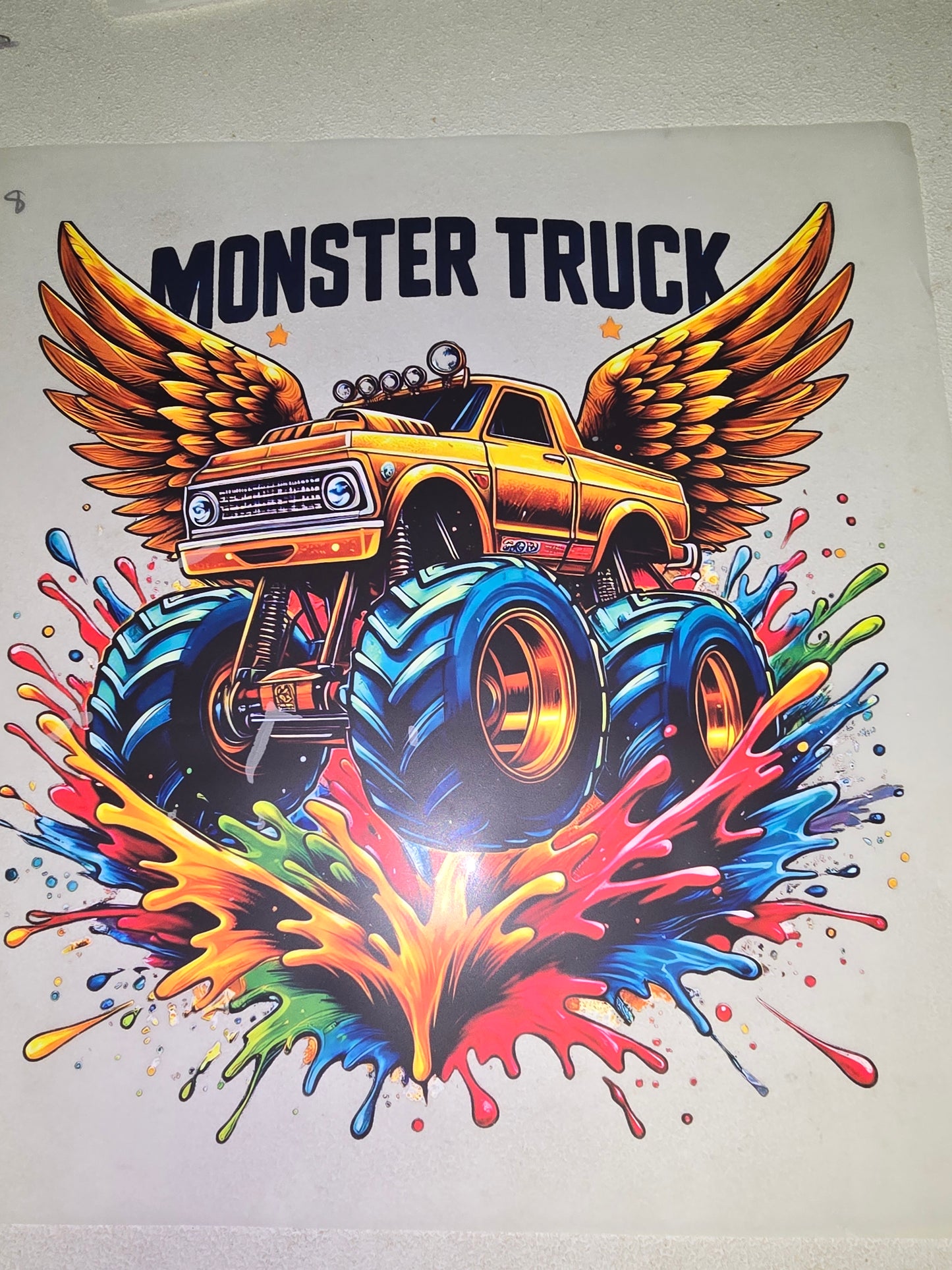 Heat Transfer - Kids Monster Trucks, Construction Vehicles