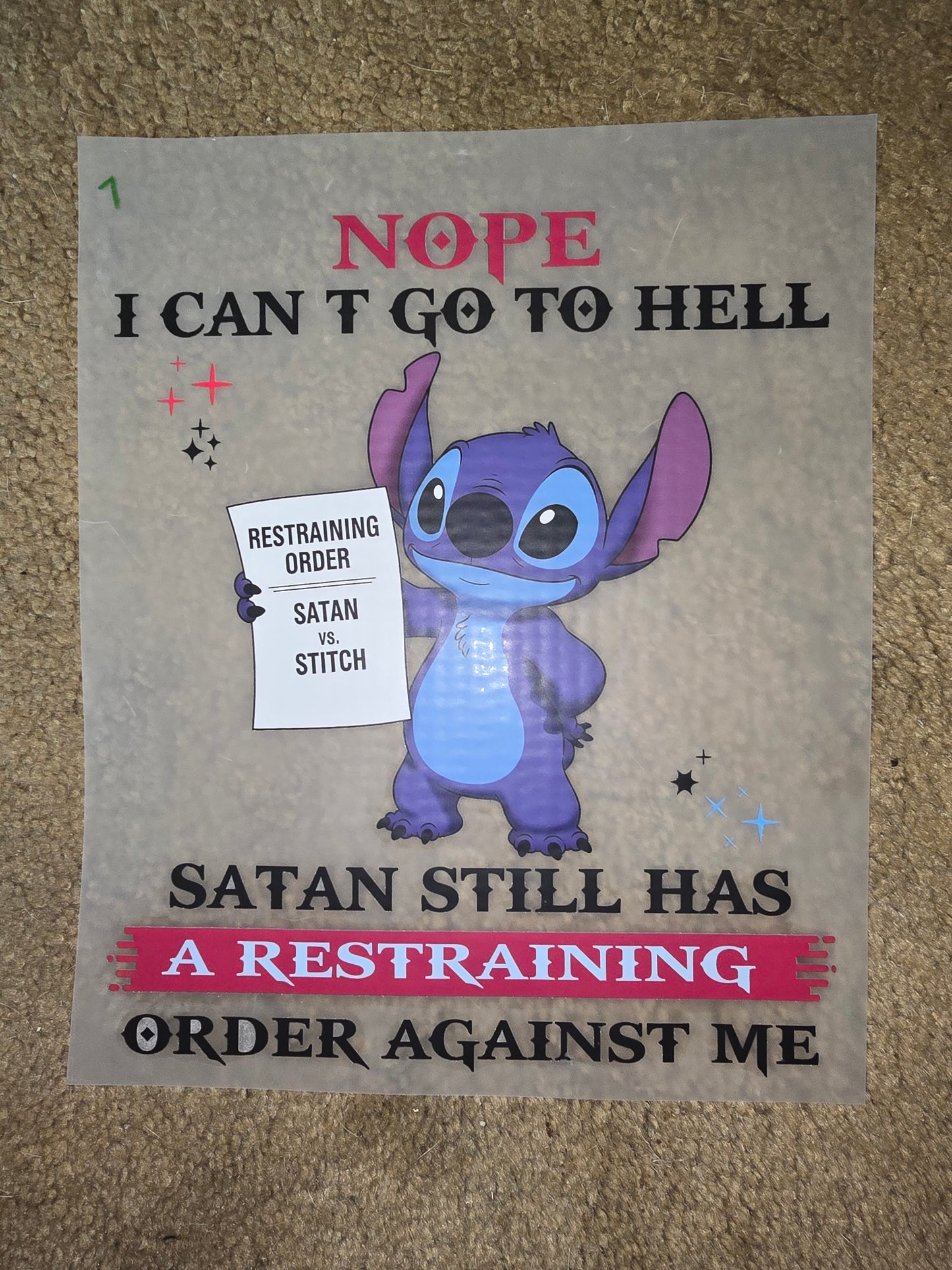 Heat Transfer - Stitch/HK and Friends